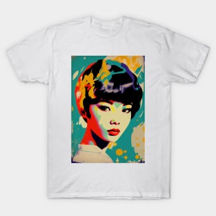 Vintage woman in pop-art style T-Shirt